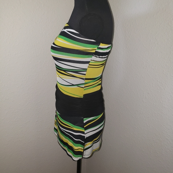 Black, Green and Gold Striped Top - Picture 4 of 8